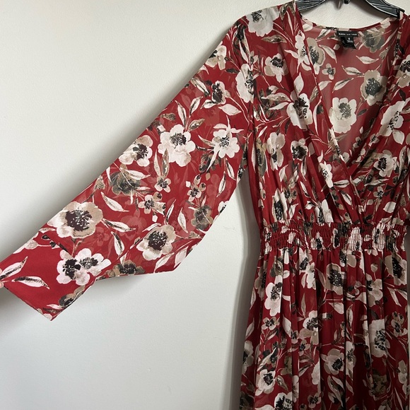 NWT Kate and Lily Floral Chiffon Long Sleeve Maxi Dress Size 8 - Picture 2 of 3